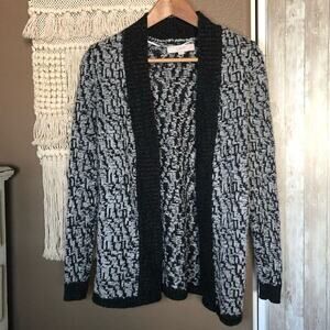 LOFT Gray Open Front Cardigan Sweater XS